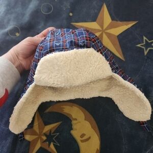 Emporio Armani Black Hat with Cream Lining